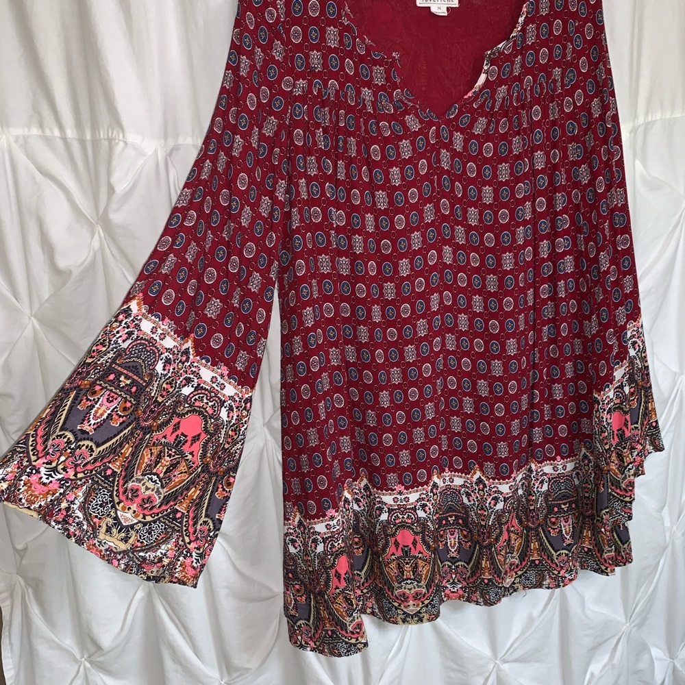 Bell sleeve dress